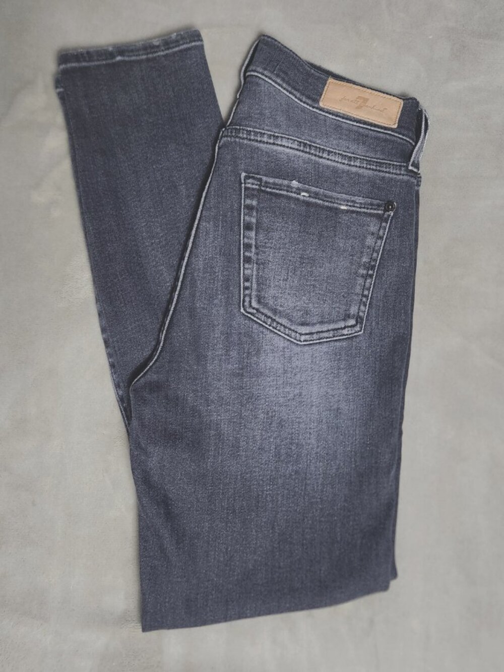 7 For All Mankind HW Ankle Skinny Luxe Vintage Honest Jeans Sz 26